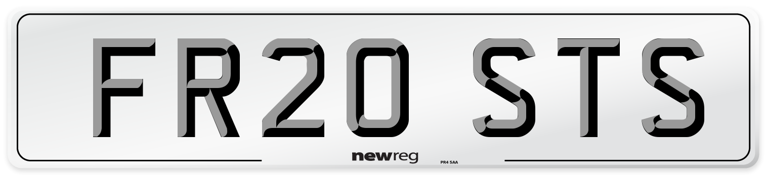 FR20 STS Number Plate from New Reg